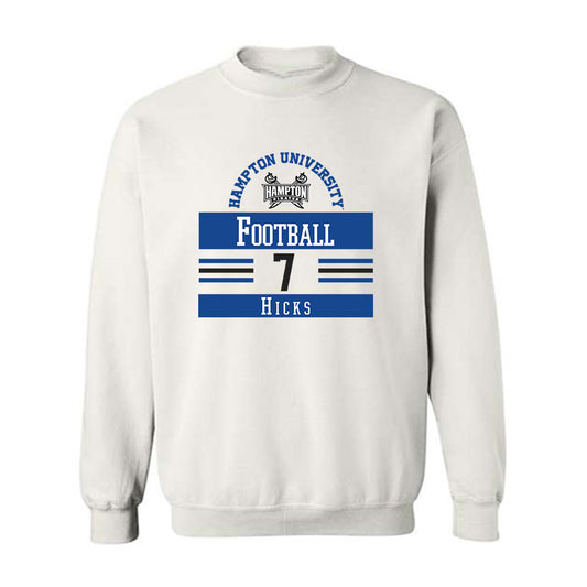 Hampton - NCAA Football : William Hicks - Classic Fashion Shersey Crewneck Sweatshirt-0