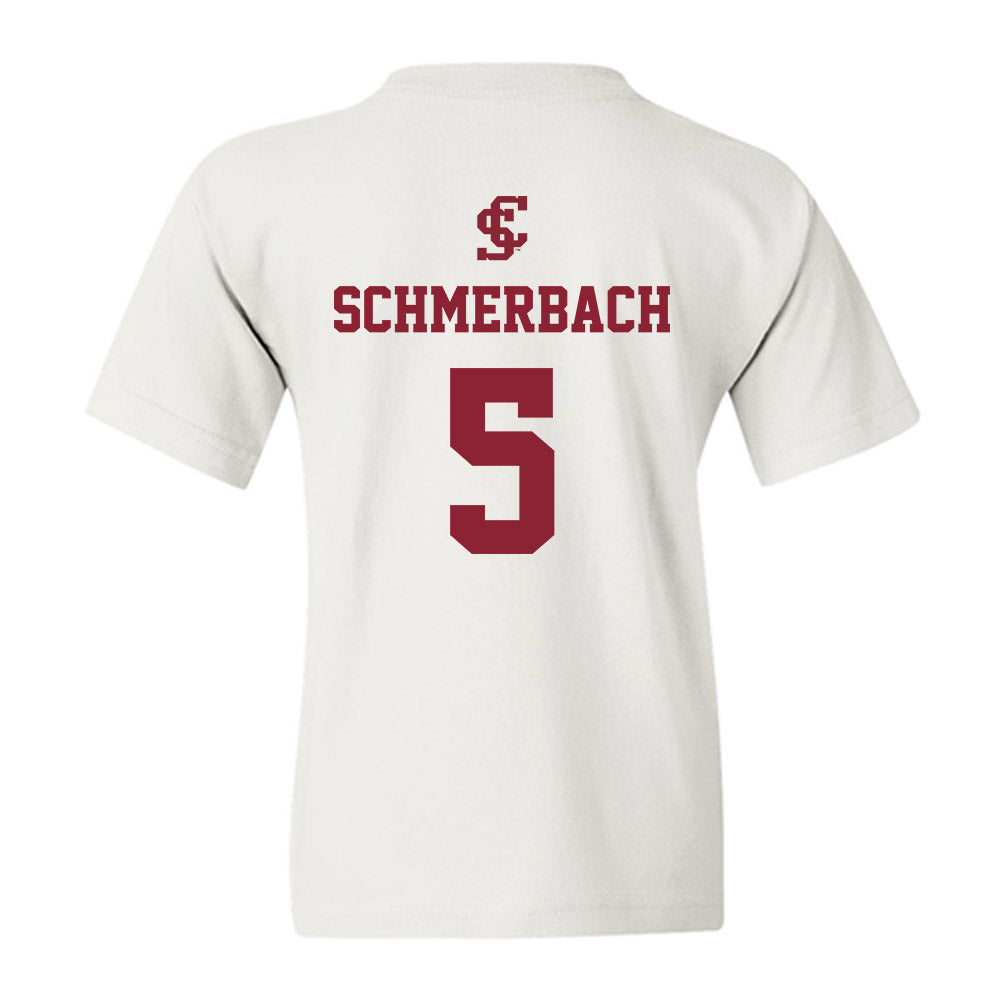SCU - NCAA Women's Basketball : Sara Schmerbach - Youth T-Shirt-1