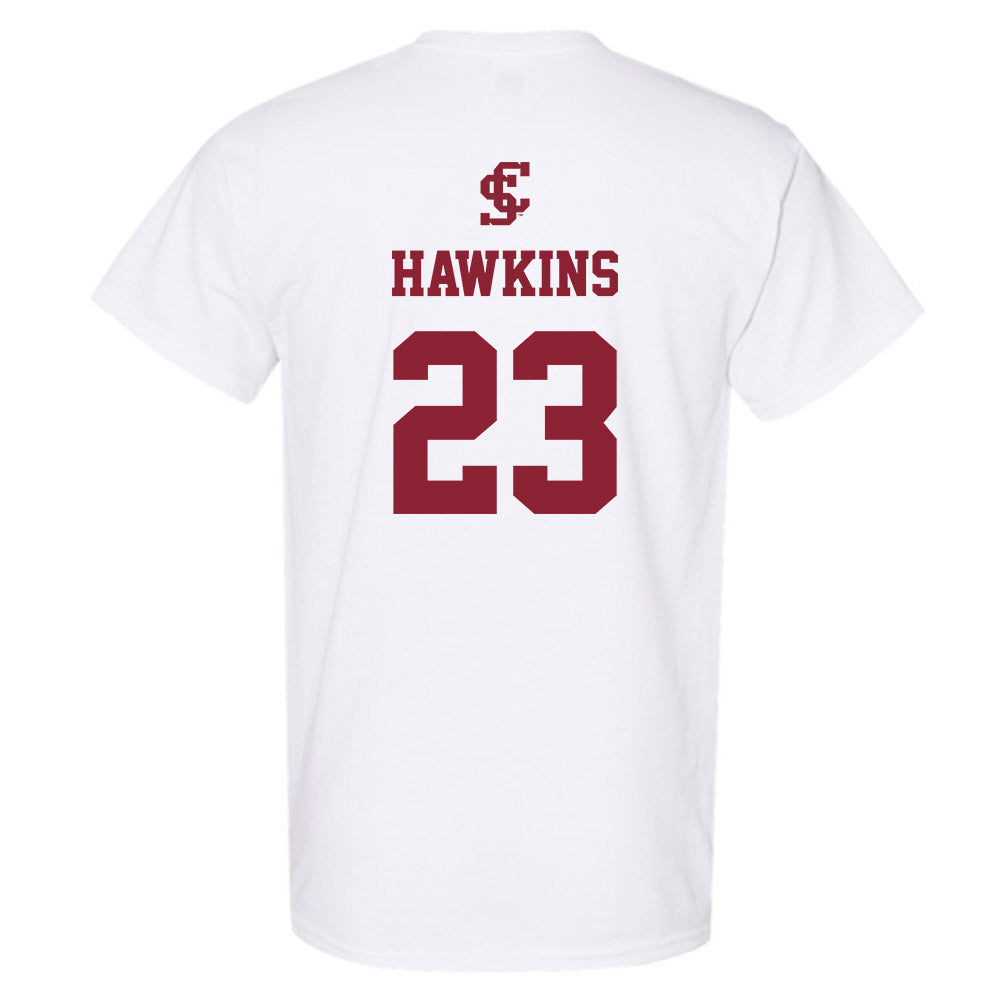 SCU - NCAA Women's Basketball : Ashley Hawkins - T-Shirt-1