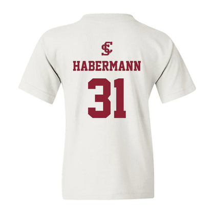 SCU - NCAA Baseball : Andrew Habermann - Youth T-Shirt-1