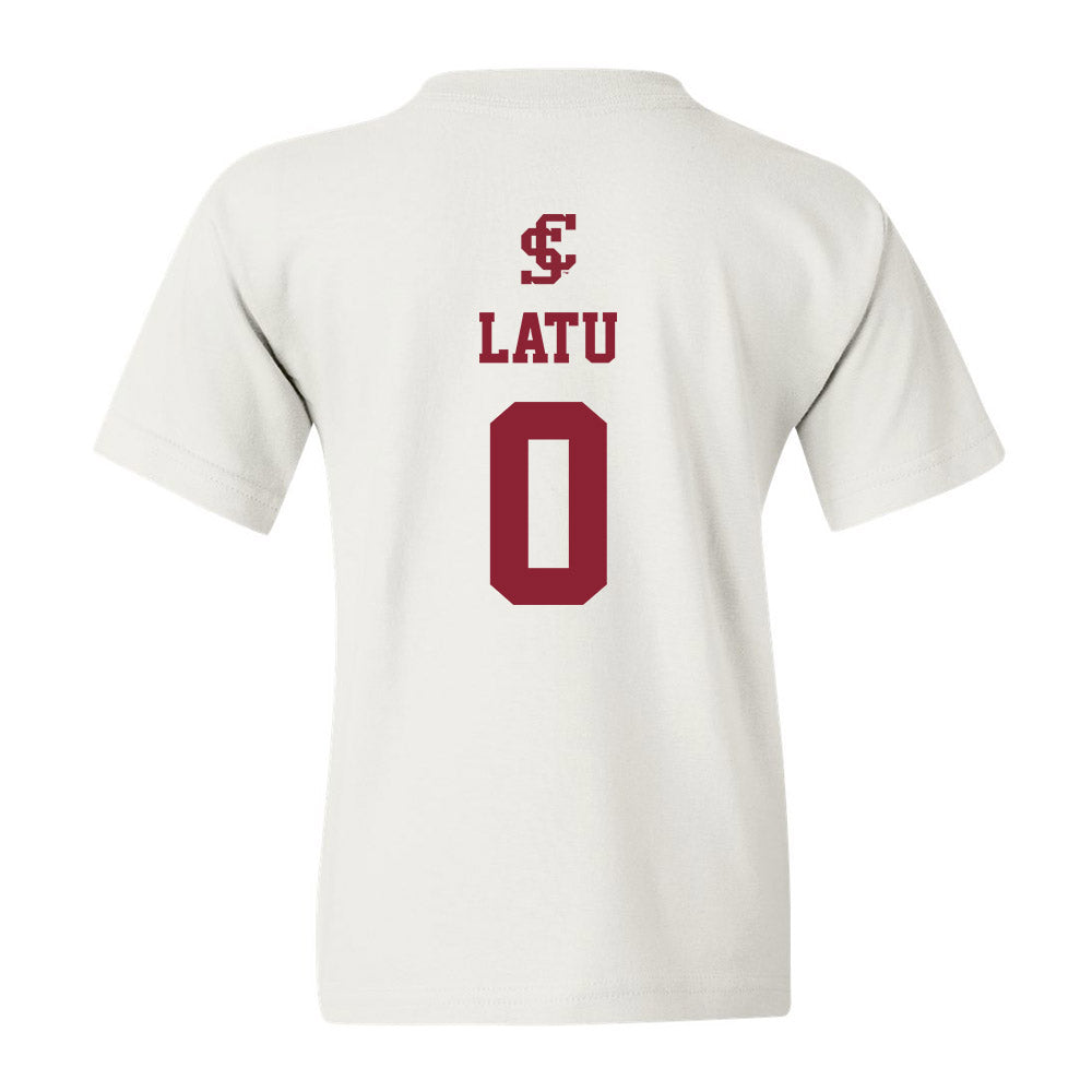 SCU - NCAA Women's Basketball : Malia Latu - Youth T-Shirt