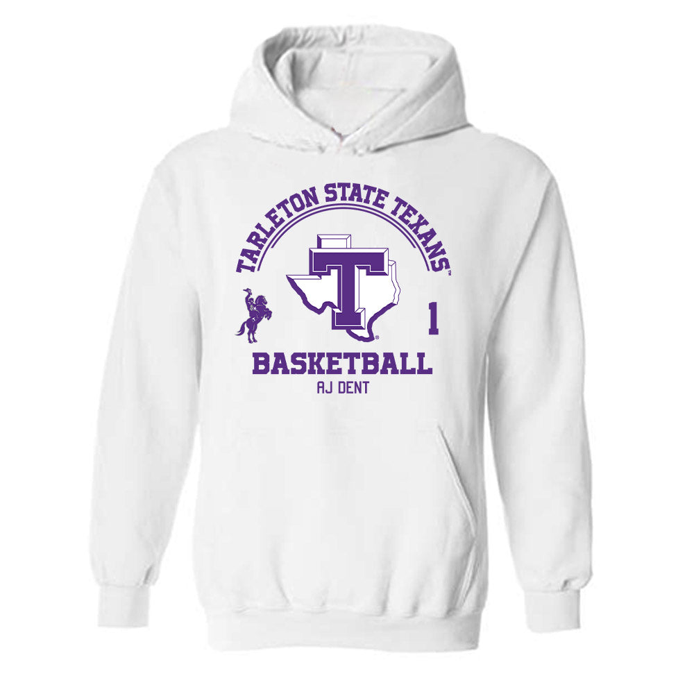 Tarleton State - NCAA Men's Basketball : Aj Dent - Classic Fashion Shersey Hooded Sweatshirt-0