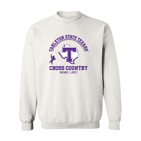Tarleton State - NCAA Men's Cross Country : Michael Lopez - Classic Fashion Shersey Crewneck Sweatshirt-0
