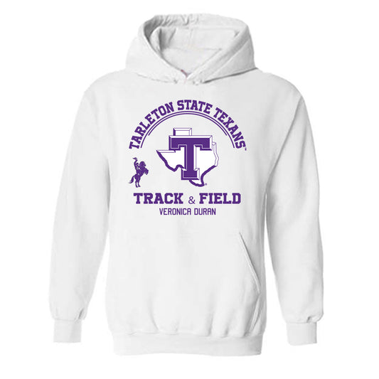 Tarleton State - NCAA Women's Track & Field : Veronica Duran - Classic Fashion Shersey Hooded Sweatshirt