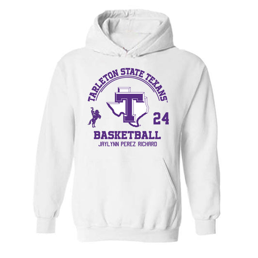 Tarleton State - NCAA Women's Basketball : Jaylynn Perez-Richard - Classic Fashion Shersey Hooded Sweatshirt-0