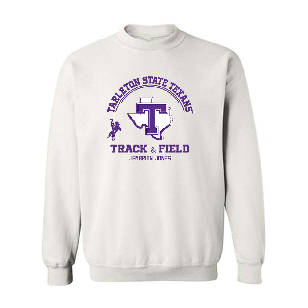 Tarleton State - NCAA Men's Track & Field : JayBrion Jones - Classic Fashion Shersey Crewneck Sweatshirt-0