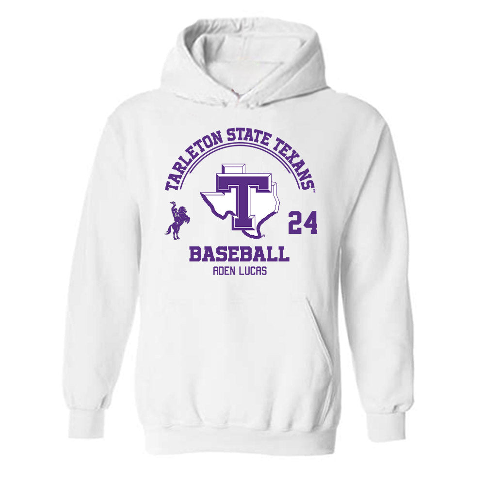Tarleton State - NCAA Baseball : Aden Lucas - Classic Fashion Shersey Hooded Sweatshirt-0