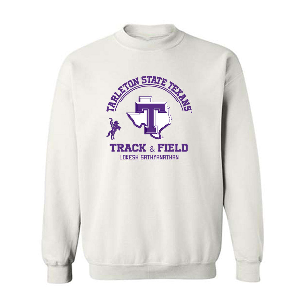 Tarleton State - NCAA Men's Track & Field : Lokesh Sathyanathan - Classic Fashion Shersey Crewneck Sweatshirt-0