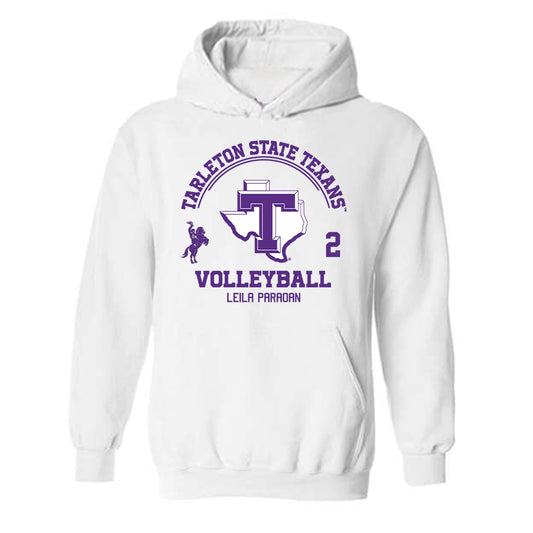 Tarleton State - NCAA Women's Volleyball : Leila Paraoan - Classic Fashion Shersey Hooded Sweatshirt-0
