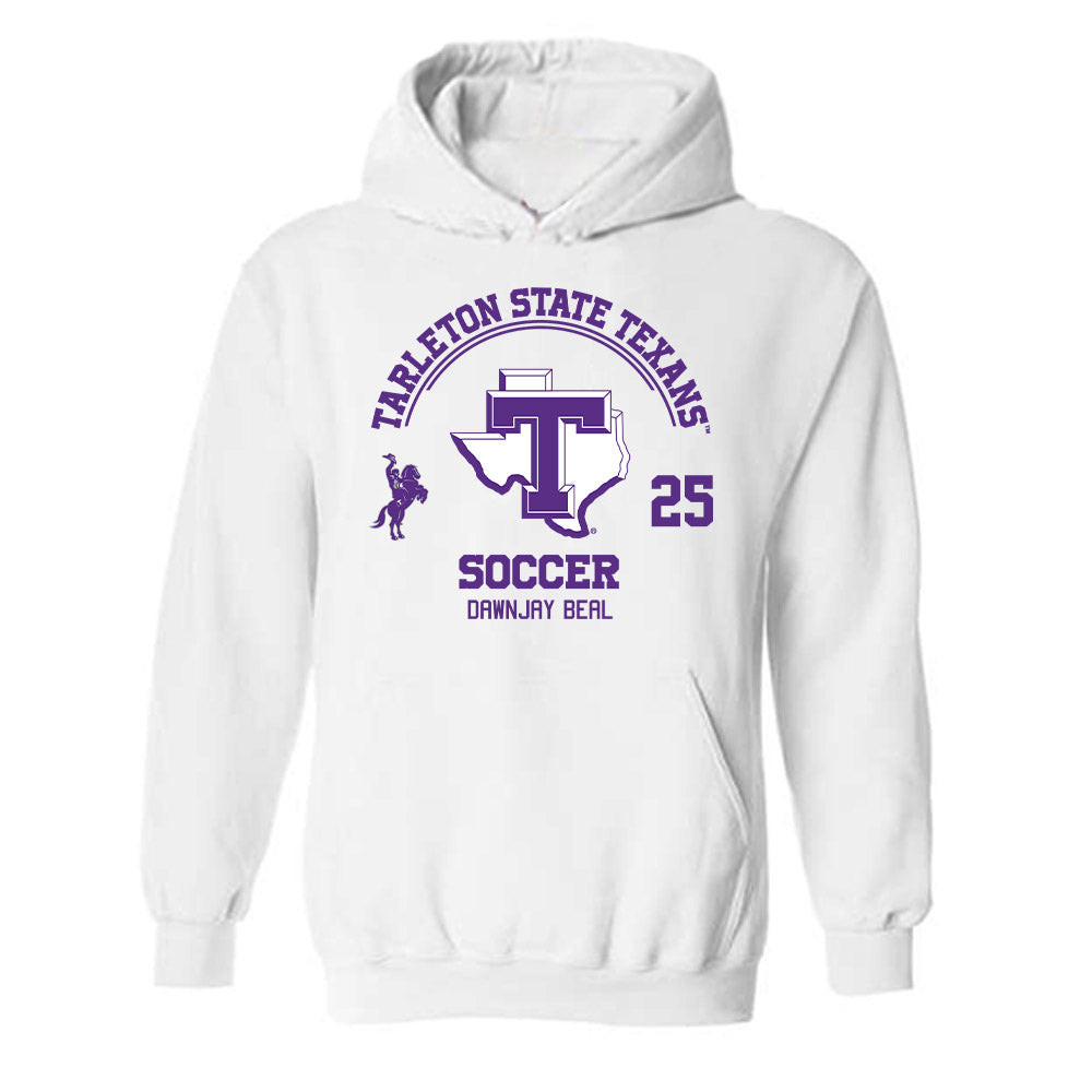 Tarleton State - NCAA Women's Soccer : DawnJay Beal - Classic Fashion Shersey Hooded Sweatshirt-0