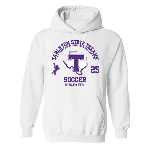 Tarleton State - NCAA Women's Soccer : DawnJay Beal - Classic Fashion Shersey Hooded Sweatshirt-0