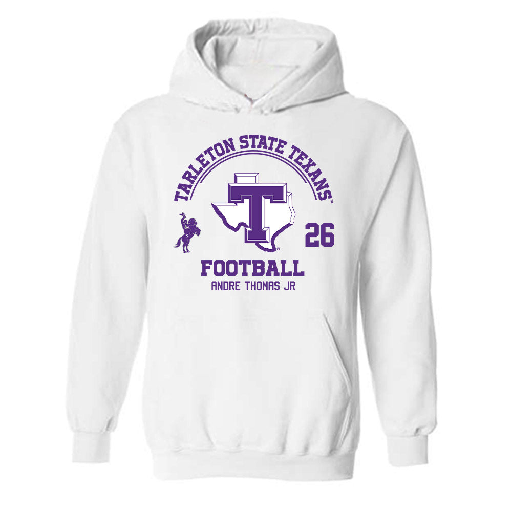 Tarleton State - NCAA Football : Andre Thomas Jr - Classic Fashion Shersey Hooded Sweatshirt-0