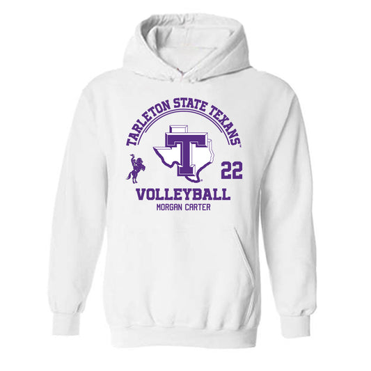 Tarleton State - NCAA Women's Volleyball : morgan carter - Classic Fashion Shersey Hooded Sweatshirt-0