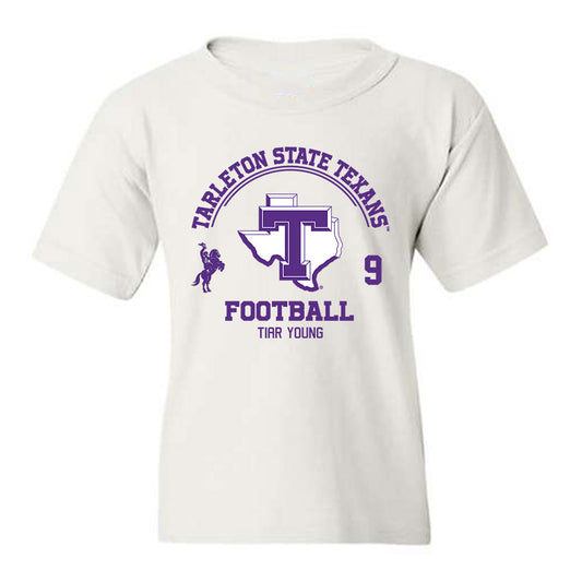 Tarleton State - NCAA Football : Tiar Young - Classic Fashion Shersey Youth T-Shirt-0