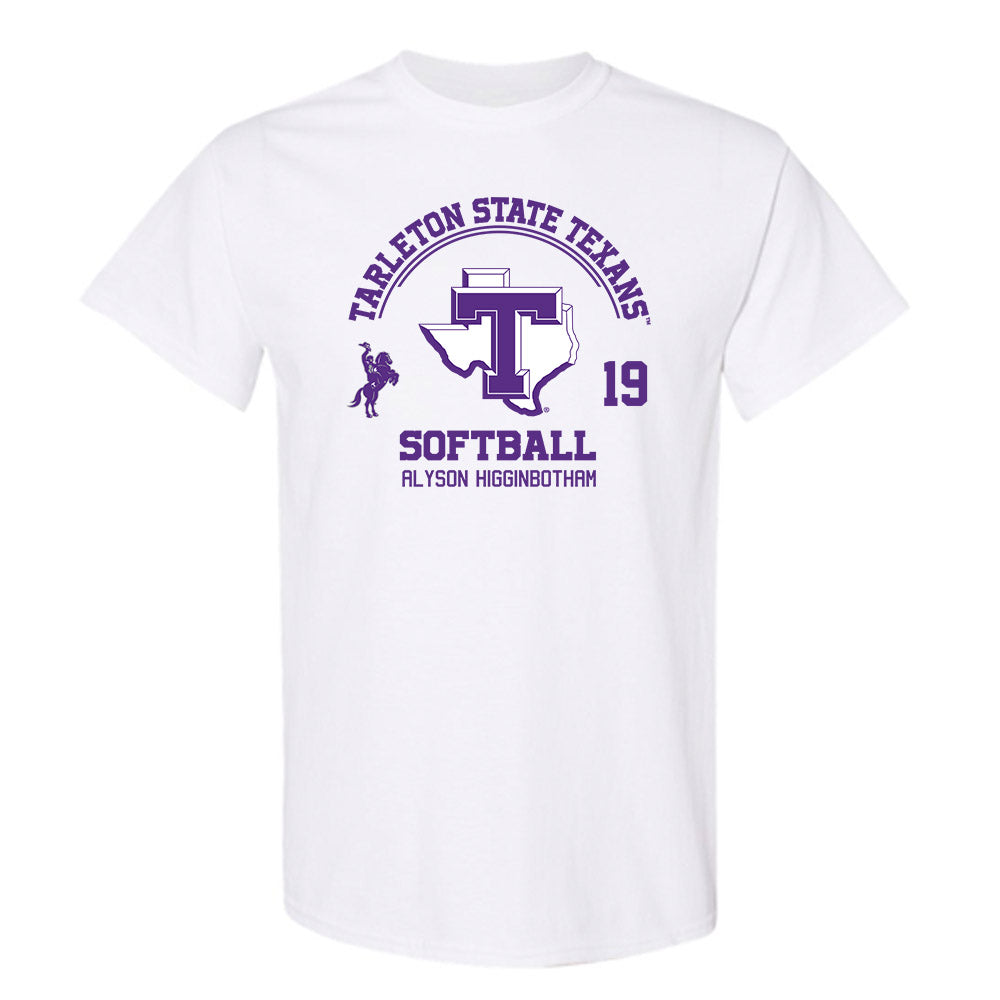 Tarleton State - NCAA Softball : Alyson Higginbotham - Classic Fashion Shersey T-Shirt-0