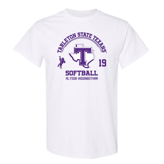 Tarleton State - NCAA Softball : Alyson Higginbotham - Classic Fashion Shersey T-Shirt-0