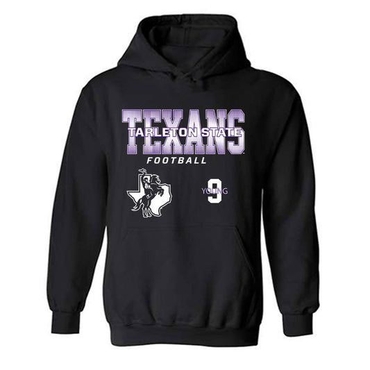 Tarleton State - NCAA Football : Tiar Young - Classic Fashion Shersey Hooded Sweatshirt-0