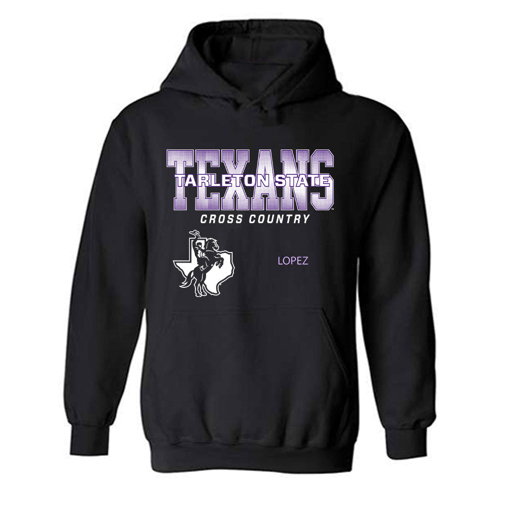 Tarleton State - NCAA Men's Cross Country : Michael Lopez - Classic Fashion Shersey Hooded Sweatshirt-0