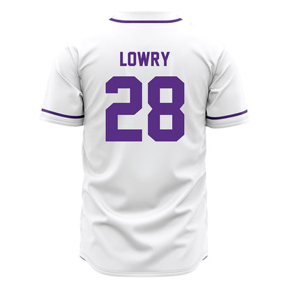 Tarleton State - NCAA Baseball : Cort Lowry - White Jersey-1