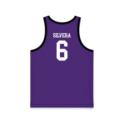 Tarleton State - NCAA Men's Basketball : Marty Silvera - Purple Basketball Jersey-1