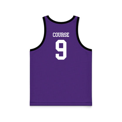 Tarleton State - NCAA Men's Basketball : Collin Course - Purple Basketball Jersey-1
