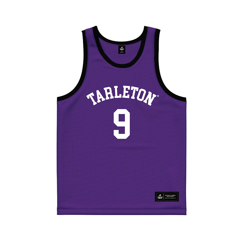Tarleton State - NCAA Men's Basketball : Collin Course - Purple Basketball Jersey-0
