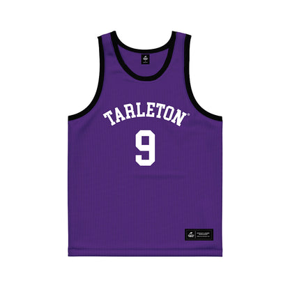 Tarleton State - NCAA Men's Basketball : Collin Course - Purple Basketball Jersey-0