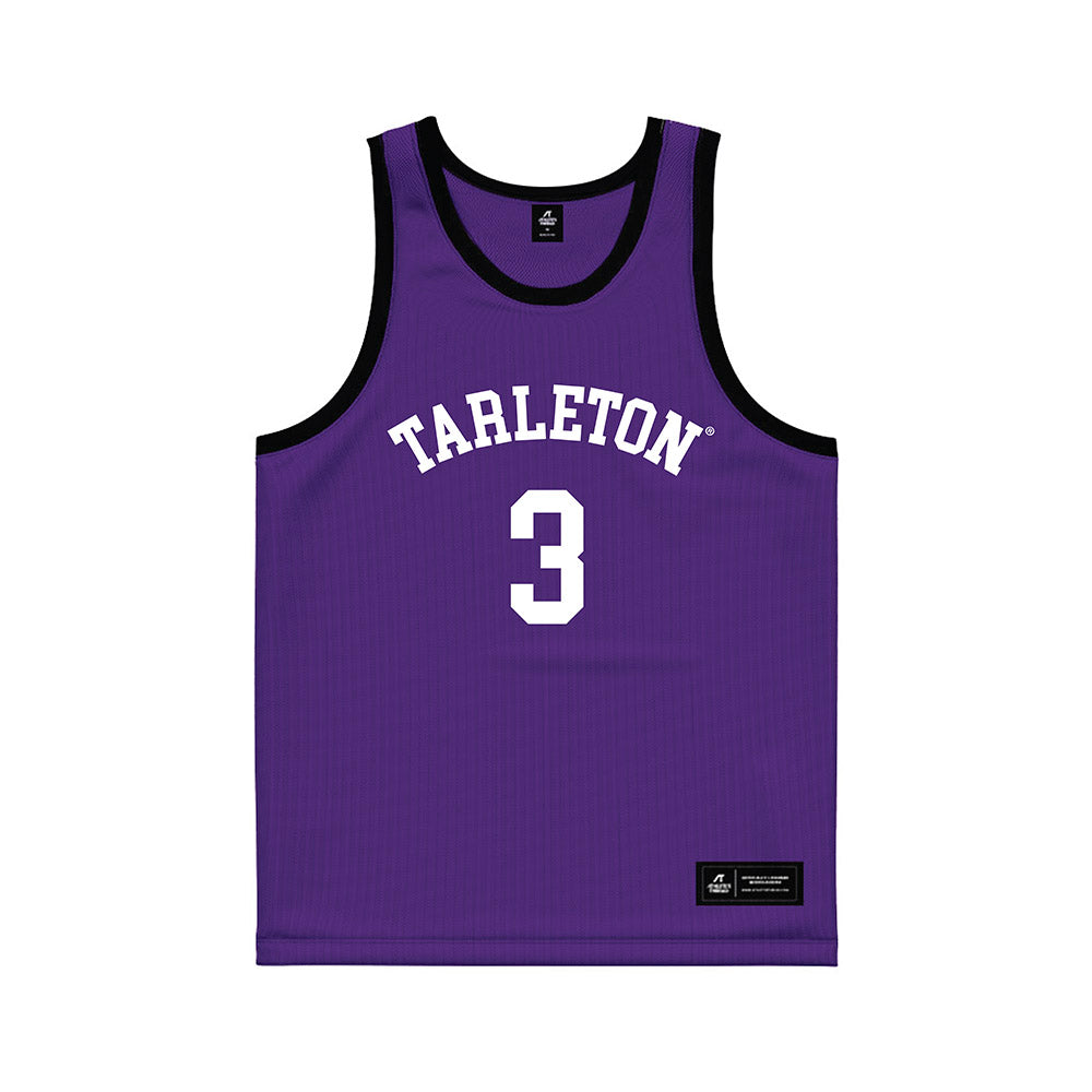 Tarleton State - NCAA Men's Basketball : Ronnie Harrison - Purple Basketball Jersey-0