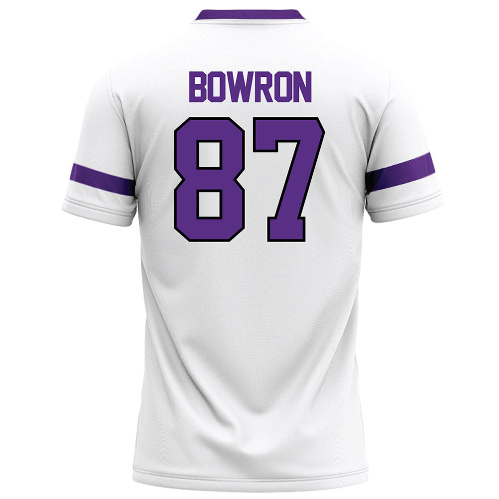 Tarleton State - NCAA Football : Wheeler Bowron - White Football Jersey-1