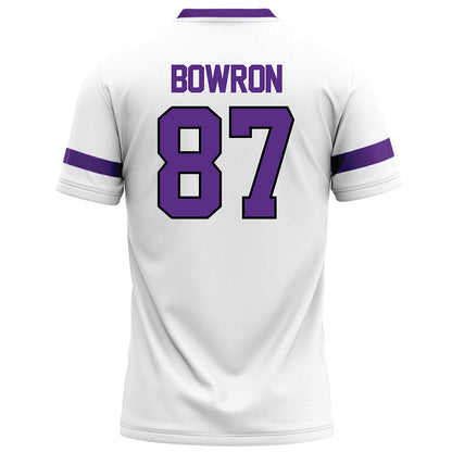 Tarleton State - NCAA Football : Wheeler Bowron - White Football Jersey-1