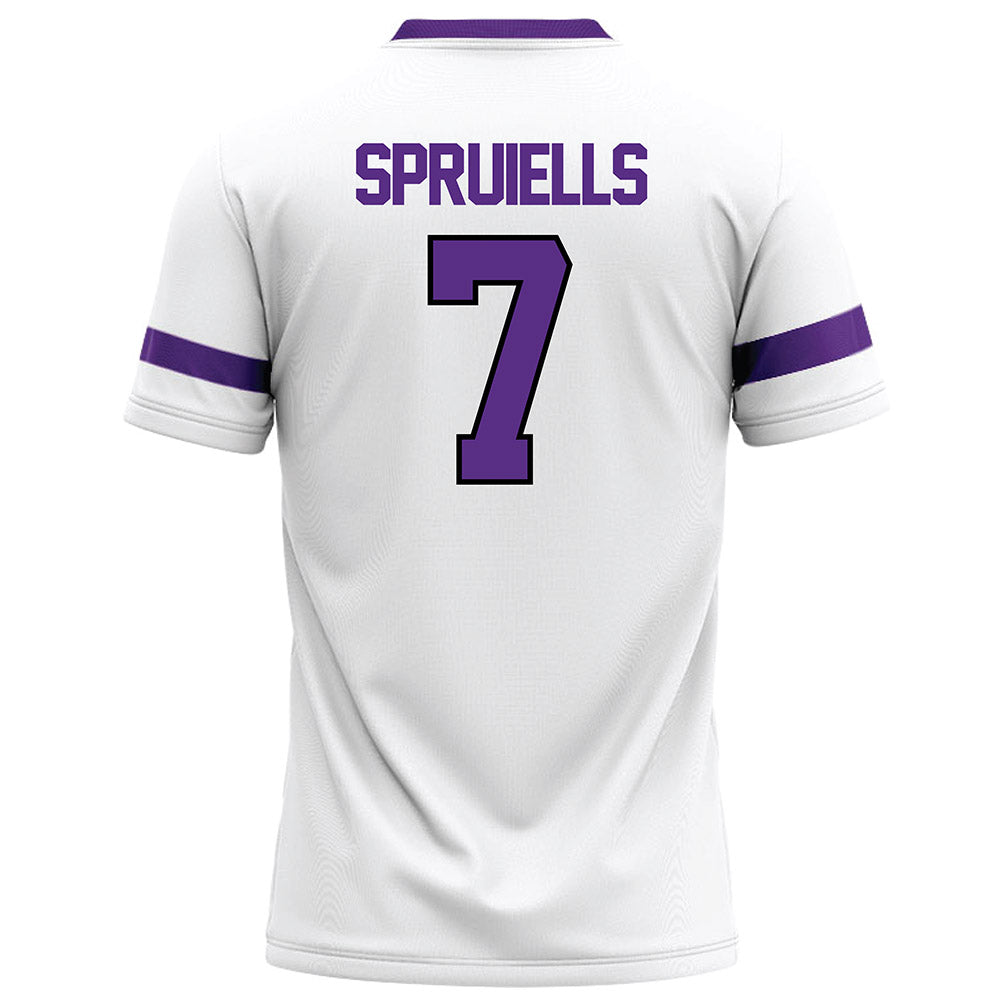 Tarleton State - NCAA Football : David Spruiells - White Football Jersey-1