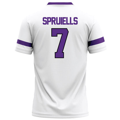 Tarleton State - NCAA Football : David Spruiells - White Football Jersey-1