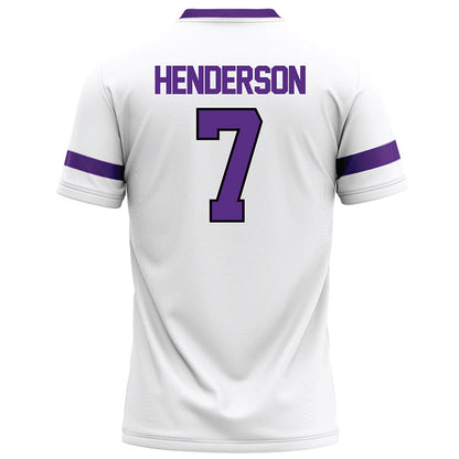 Tarleton State - NCAA Football : Mikey Henderson - White Logo Football Jersey