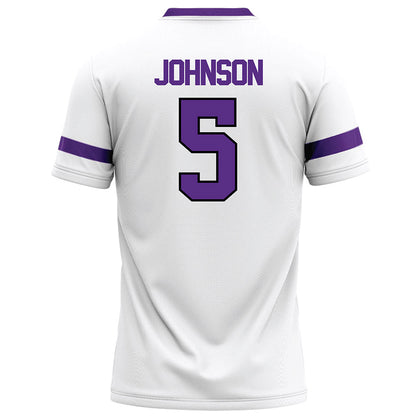 Tarleton State - NCAA Football : Keylan Johnson - White Logo Football Jersey