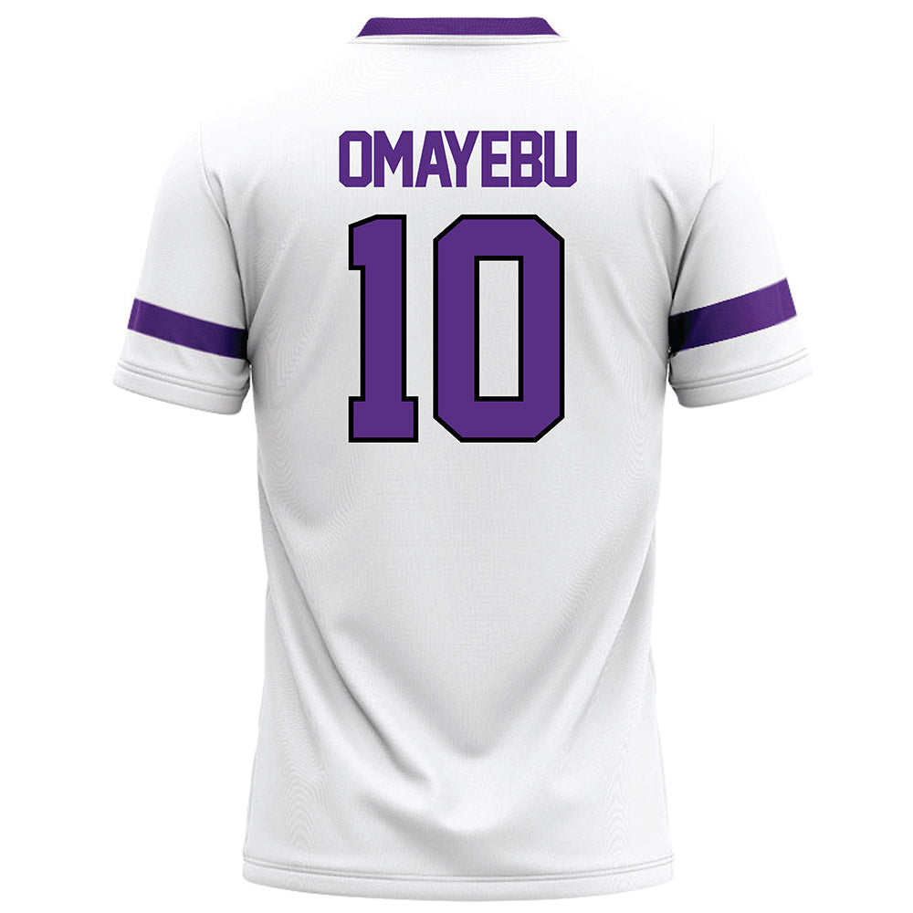 Tarleton State - NCAA Football : Benjamin Omayebu - White Logo Football Jersey
