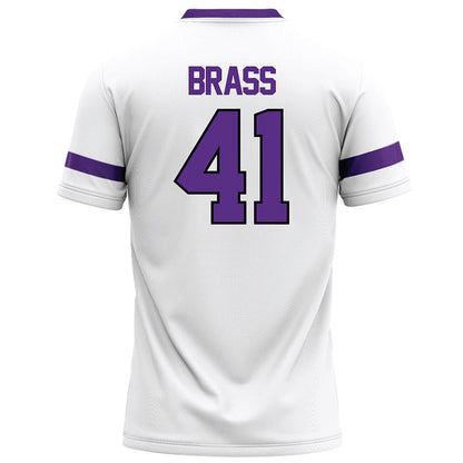 Tarleton State - NCAA Football : Reid Brass - White Football Jersey-1