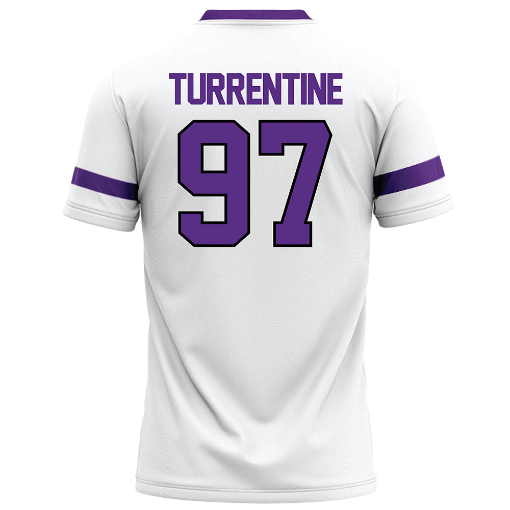 Tarleton State - NCAA Football : James Turrentine - White Football Jersey-1