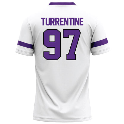 Tarleton State - NCAA Football : James Turrentine - White Football Jersey-1