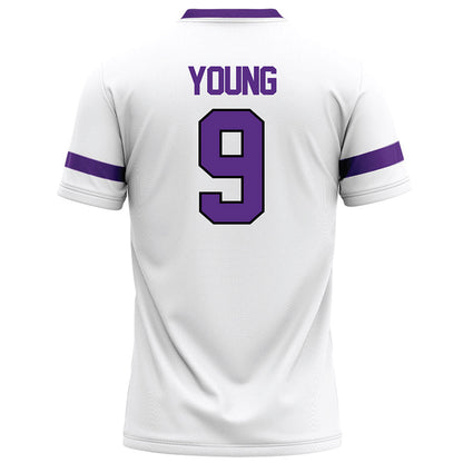 Tarleton State - NCAA Football : Tiar Young - White Football Jersey-1