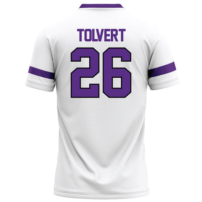 Tarleton State - NCAA Football : Brandon Tolvert - White Football Jersey-1
