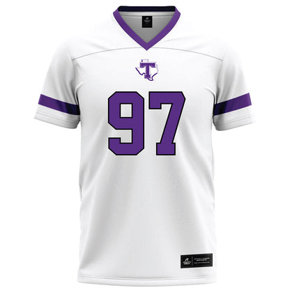 Tarleton State - NCAA Football : Gianni Galaviz - White Logo Football Jersey