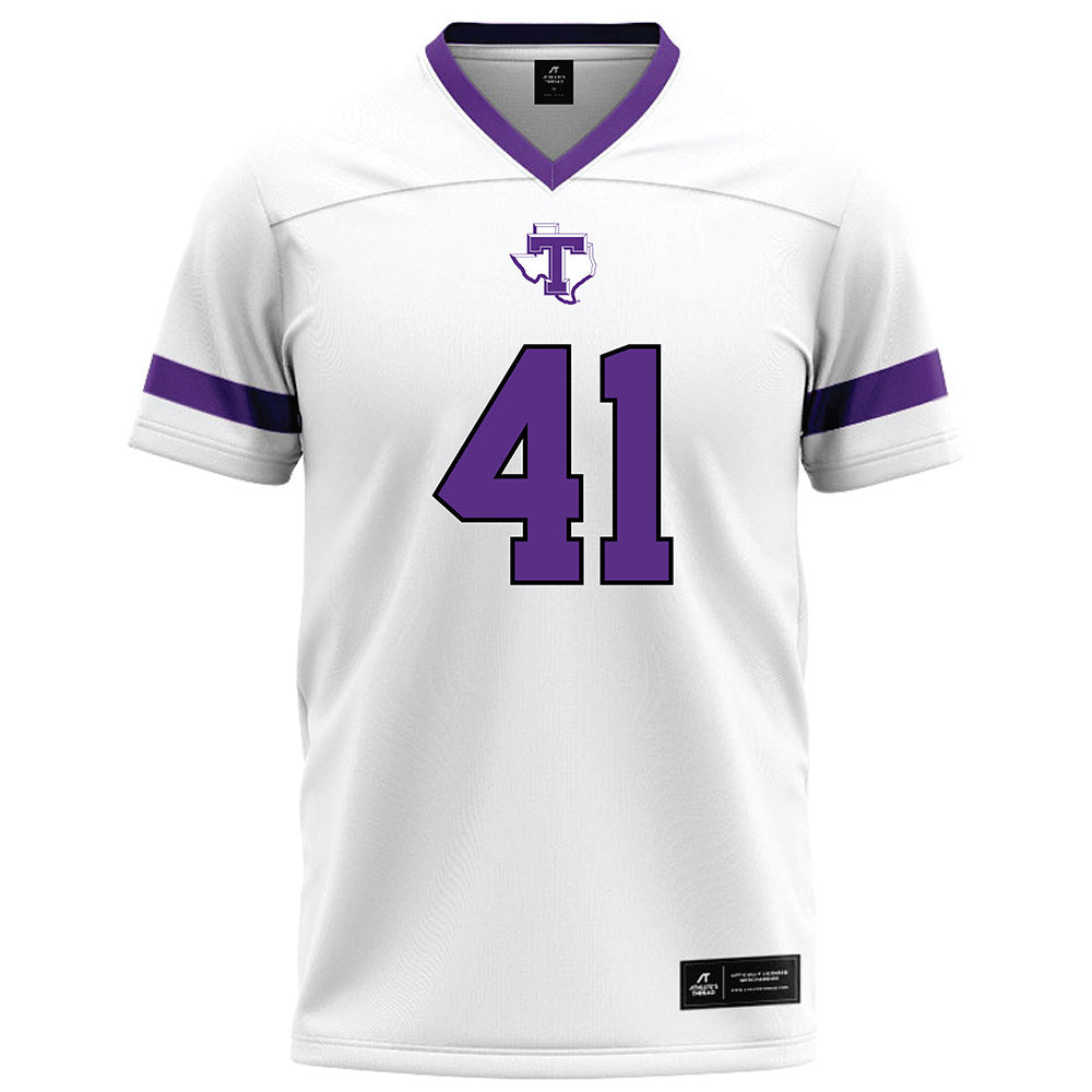 Tarleton State - NCAA Football : Reid Brass - White Football Jersey-0