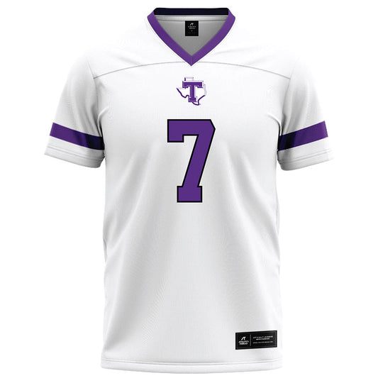 Tarleton State - NCAA Football : Mikey Henderson - White Logo Football Jersey