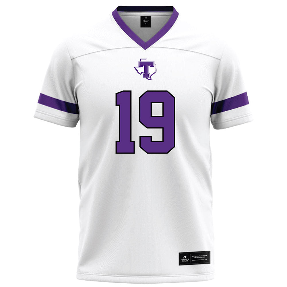 Tarleton State - NCAA Football : Kyle Jackson - White Logo Football Jersey