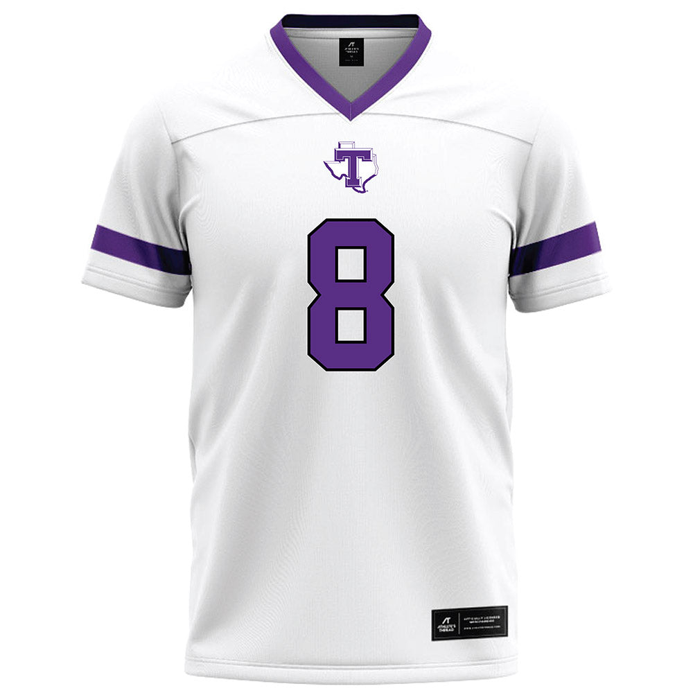 Tarleton State - NCAA Football : Braelon Bridges - White Football Jersey-0