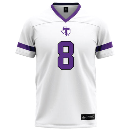 Tarleton State - NCAA Football : Braelon Bridges - White Football Jersey-0