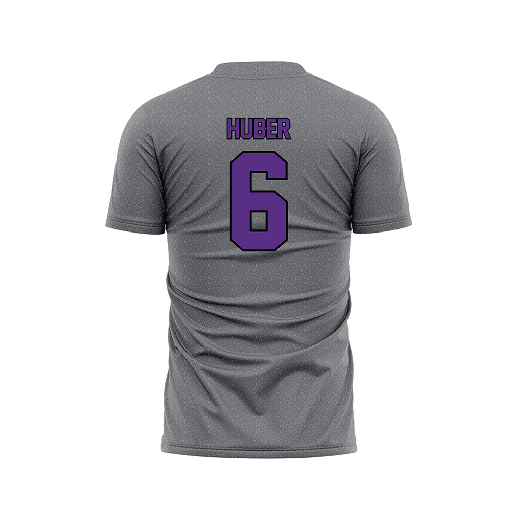 Tarleton State - NCAA Beach Volleyball : Hayden Huber - Grey Soccer Jersey-1