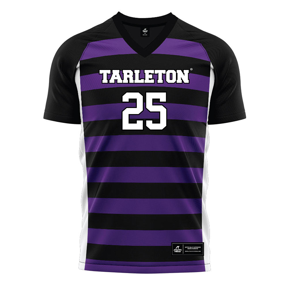 Tarleton State - NCAA Women's Soccer : DawnJay Beal - Black Soccer Jersey-0