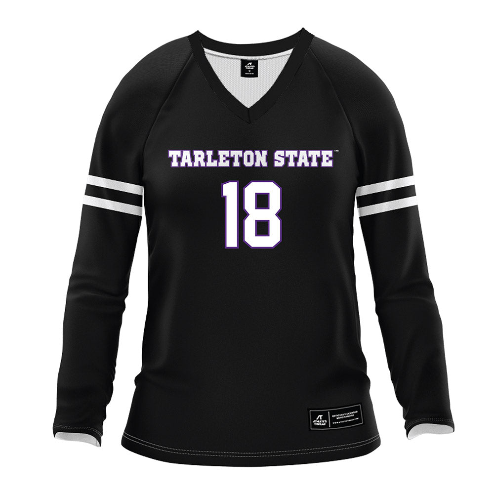 Tarleton State - NCAA Women's Volleyball : Tatum Busch - Black Volleyball Jersey-0