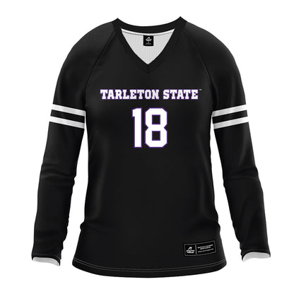 Tarleton State - NCAA Women's Volleyball : Tatum Busch - Black Volleyball Jersey-0